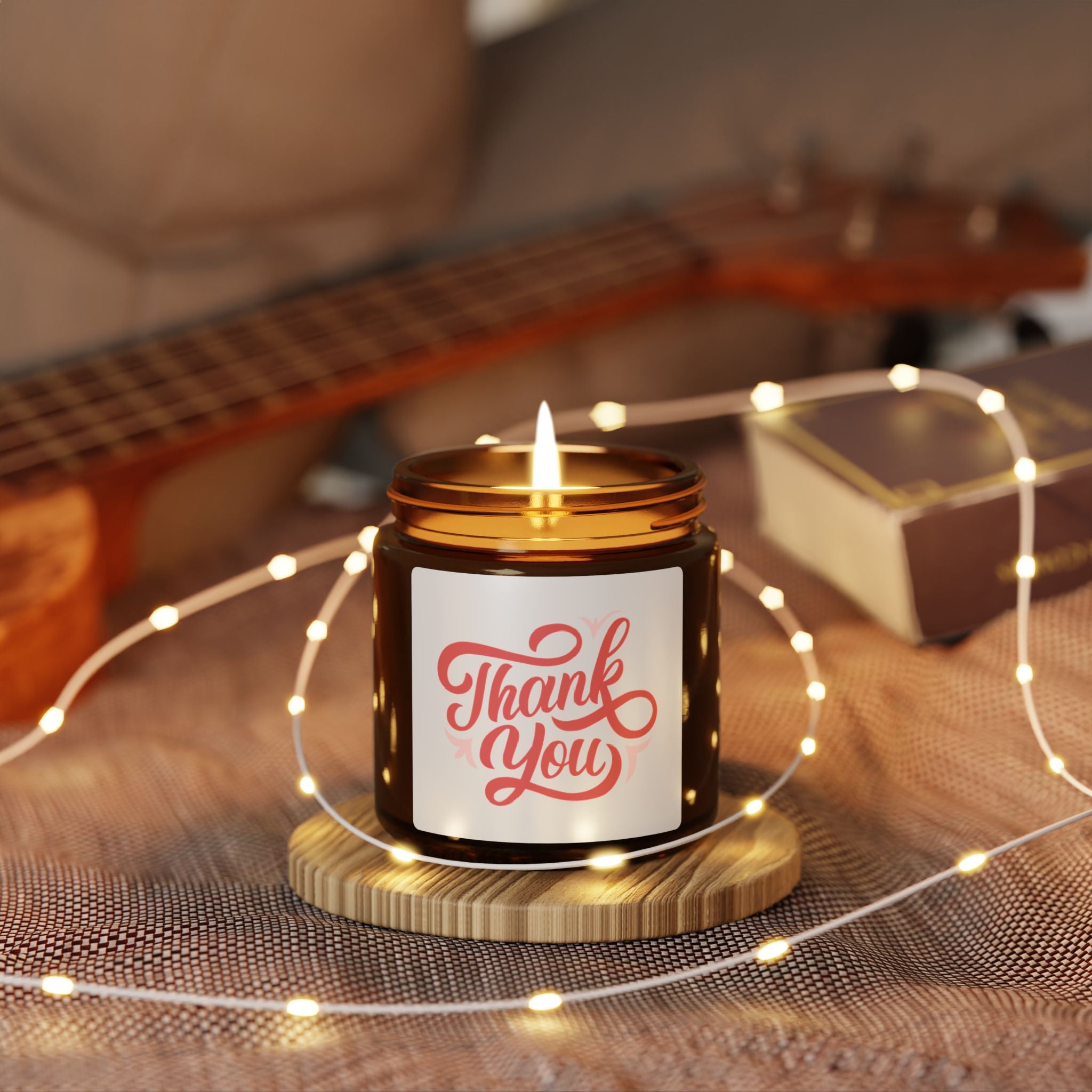 Thank You Scented Soy Candle - Gift for Friends, Relaxation, Home Decor, Self-Care, Aromatherapy