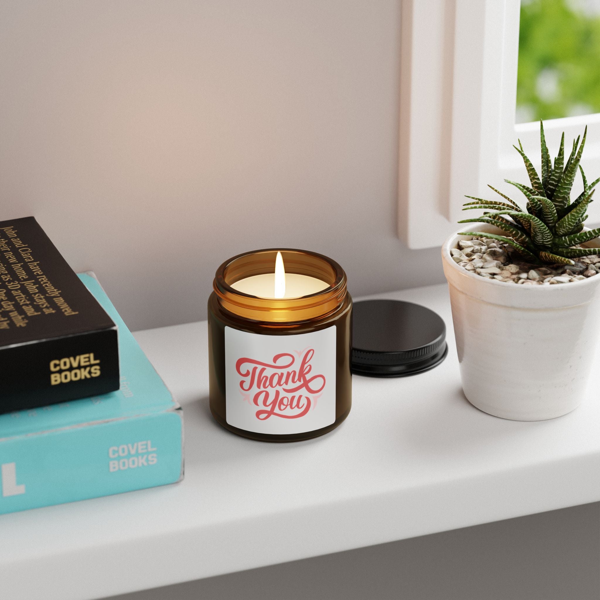 Thank You Scented Soy Candle - Gift for Friends, Relaxation, Home Decor, Self-Care, Aromatherapy