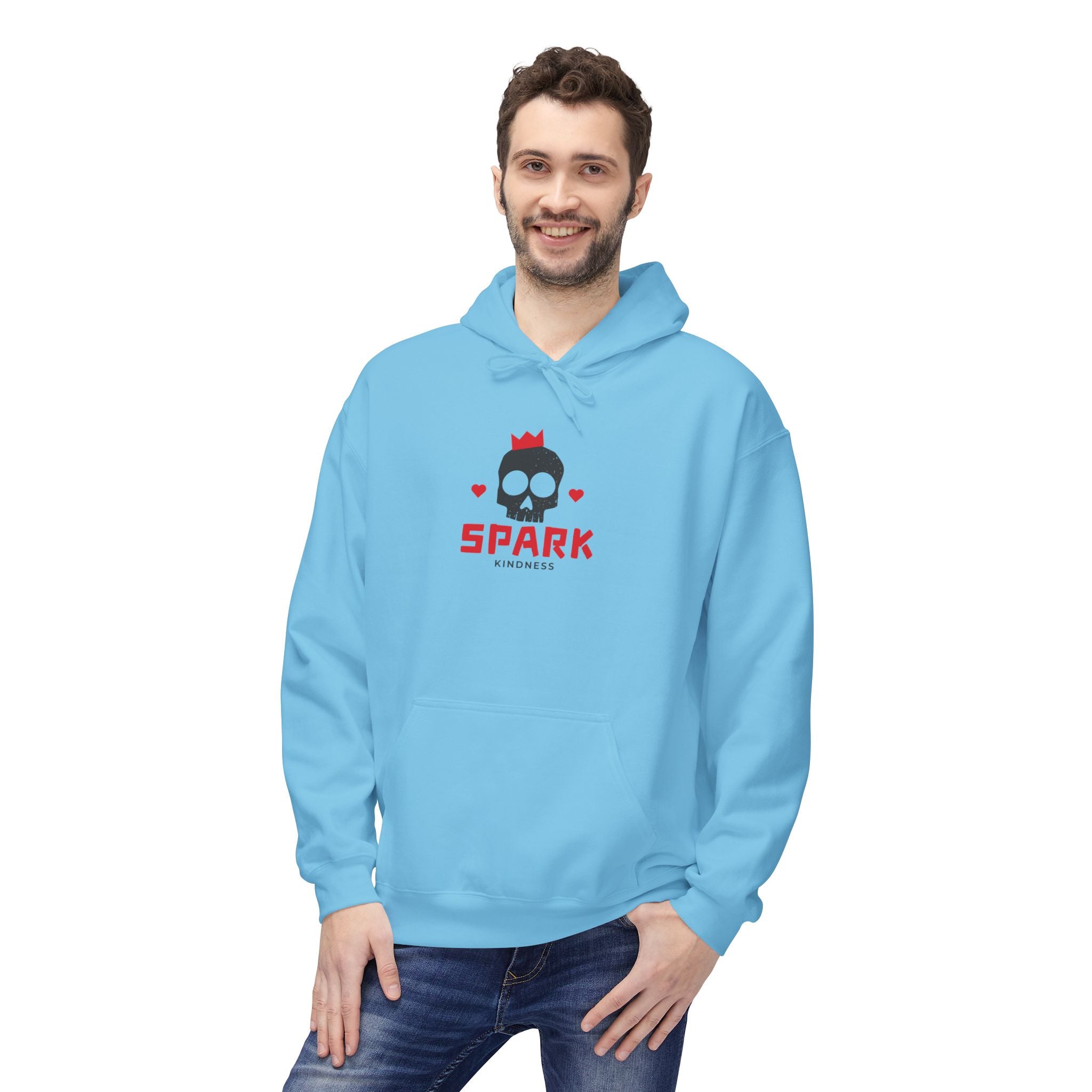 Spark Love Skeleton Hoodie | Unisex Graphic Fleece Sweatshirt for Gamers, Valentine's Day Gift, Casual Wear, Comfortable Layer