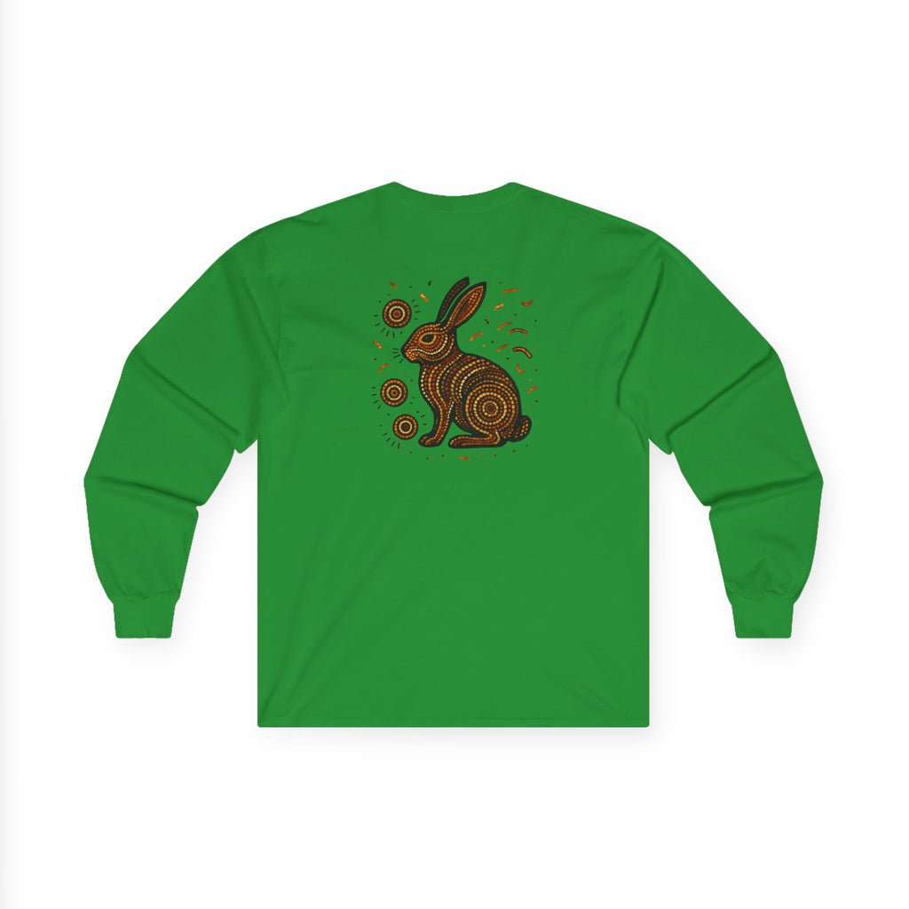 Long Sleeve Tee - Spark Kindness Rabbit Pointillism Design