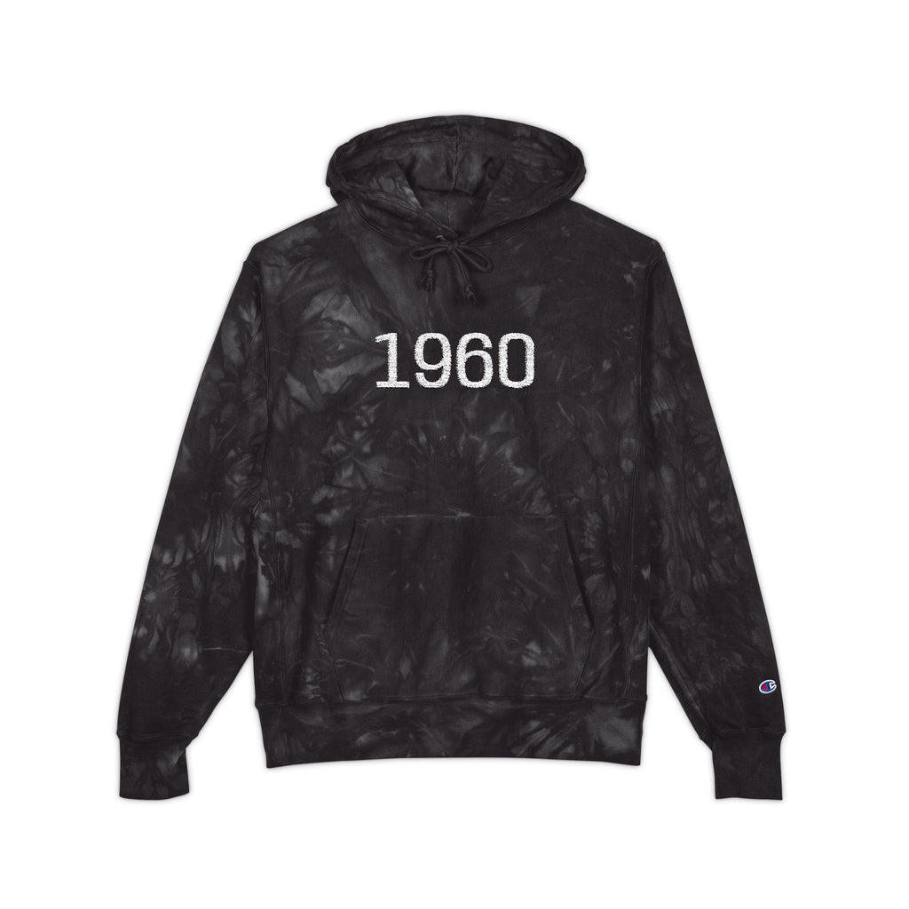Tie-Dye Hoodie '60s Retro Embroidery