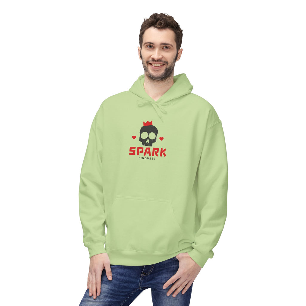 Spark Love Skeleton Hoodie | Unisex Graphic Fleece Sweatshirt for Gamers, Valentine's Day Gift, Casual Wear, Comfortable Layer