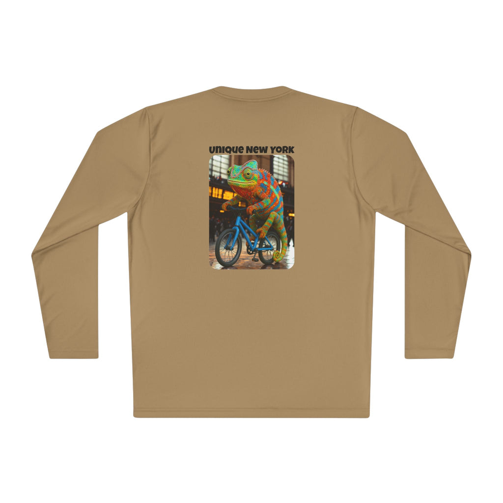Retro NYC Long Sleeve Tee, Unisex Lightweight T-Shirt, Vintage Bicycle Shirt, Graphic Tee Gift, Casual Wear for Travel
