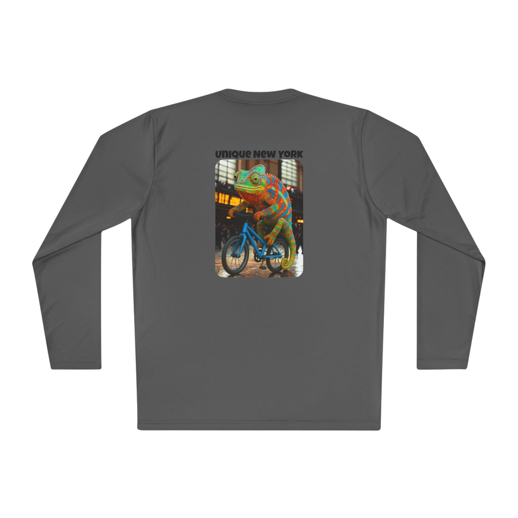Retro NYC Long Sleeve Tee, Unisex Lightweight T-Shirt, Vintage Bicycle Shirt, Graphic Tee Gift, Casual Wear for Travel