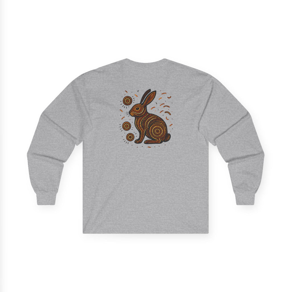 Long Sleeve Tee - Spark Kindness Rabbit Pointillism Design