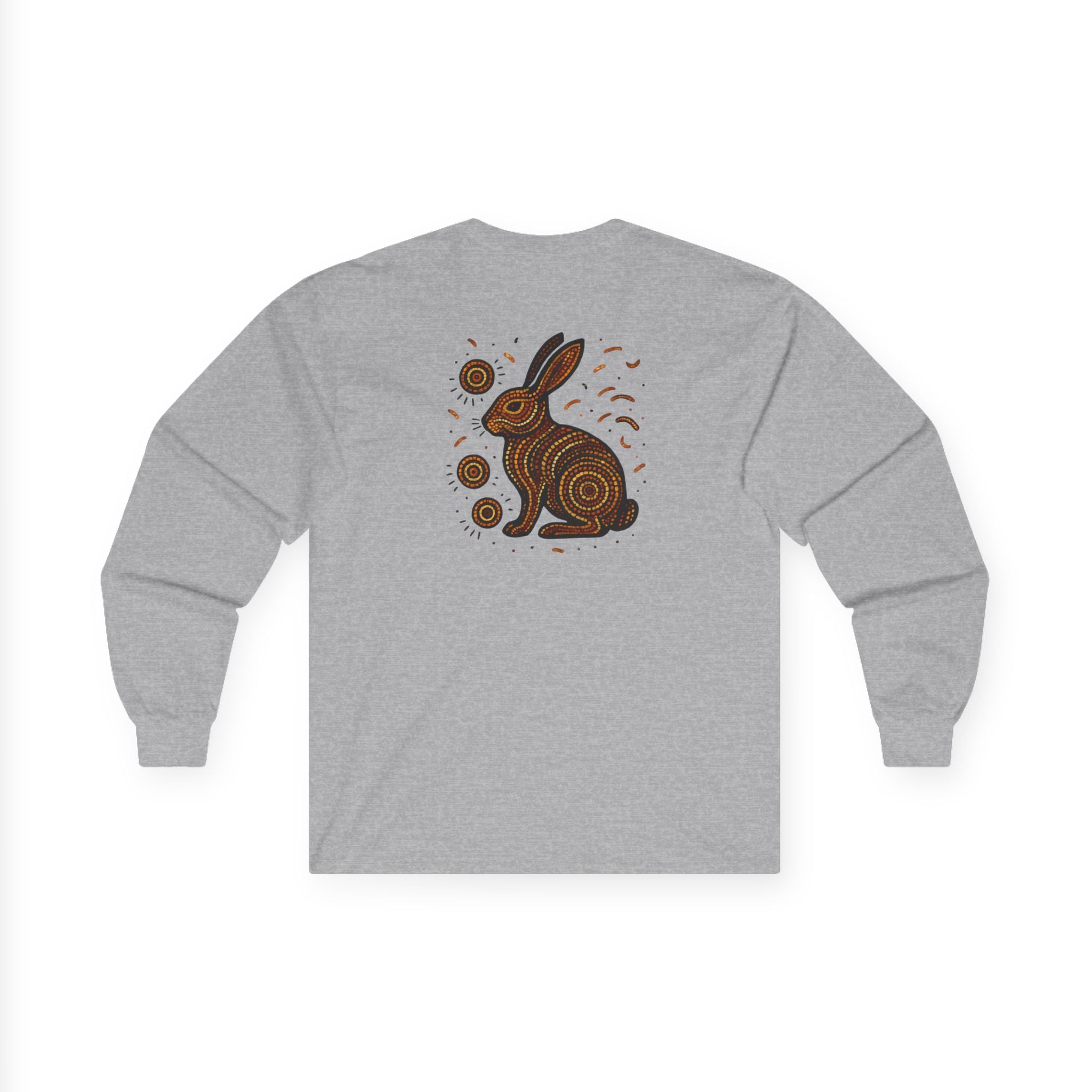 Long Sleeve Tee - Spark Kindness Rabbit Pointillism Design
