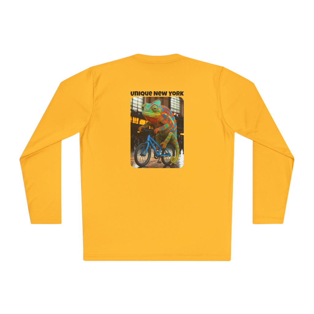 Retro NYC Long Sleeve Tee, Unisex Lightweight T-Shirt, Vintage Bicycle Shirt, Graphic Tee Gift, Casual Wear for Travel