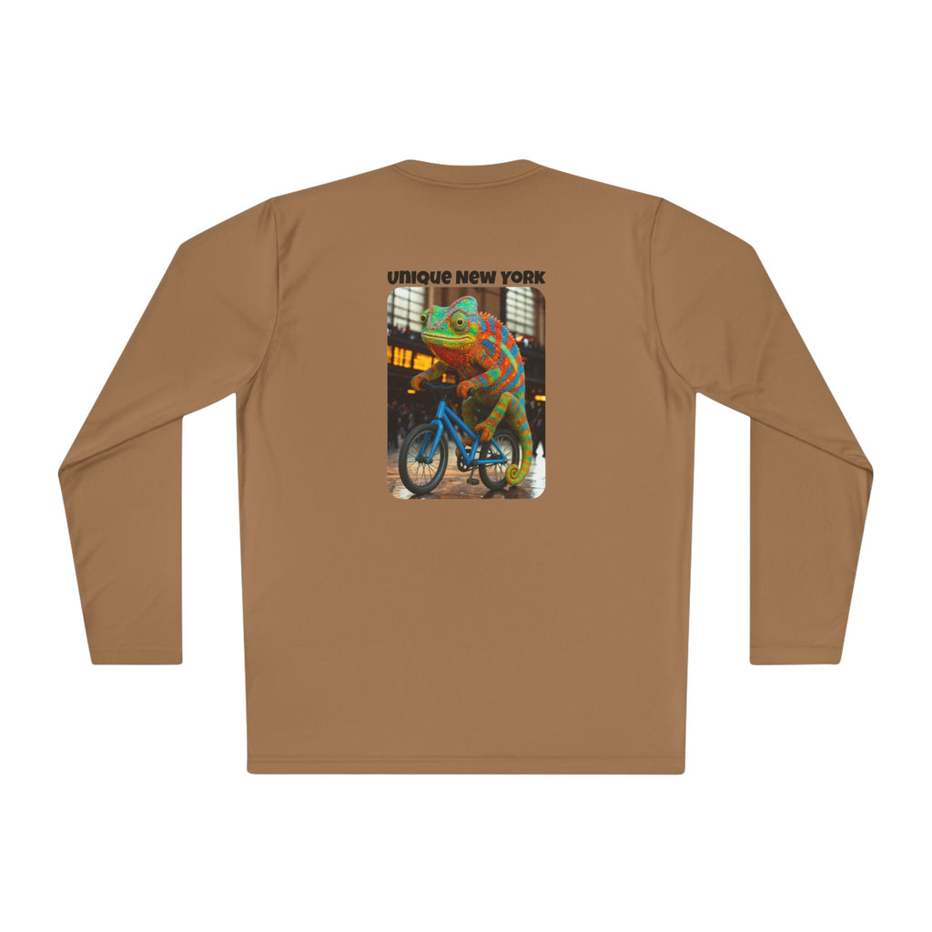 Retro NYC Long Sleeve Tee, Unisex Lightweight T-Shirt, Vintage Bicycle Shirt, Graphic Tee Gift, Casual Wear for Travel