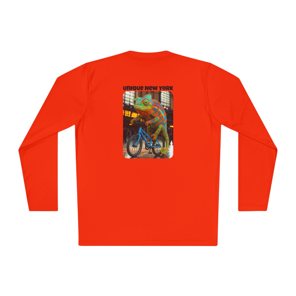 Retro NYC Long Sleeve Tee, Unisex Lightweight T-Shirt, Vintage Bicycle Shirt, Graphic Tee Gift, Casual Wear for Travel
