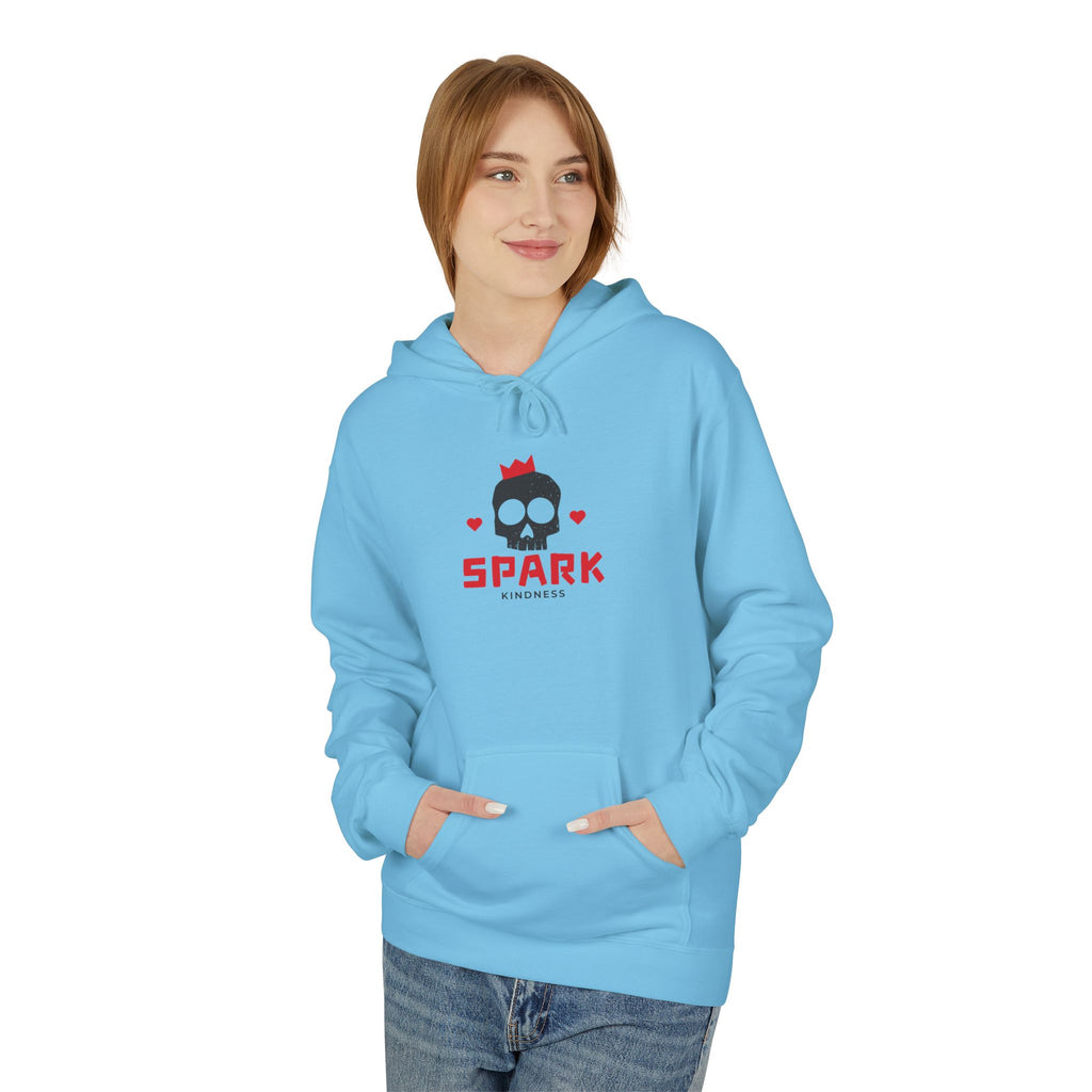 Spark Love Skeleton Hoodie | Unisex Graphic Fleece Sweatshirt for Gamers, Valentine's Day Gift, Casual Wear, Comfortable Layer