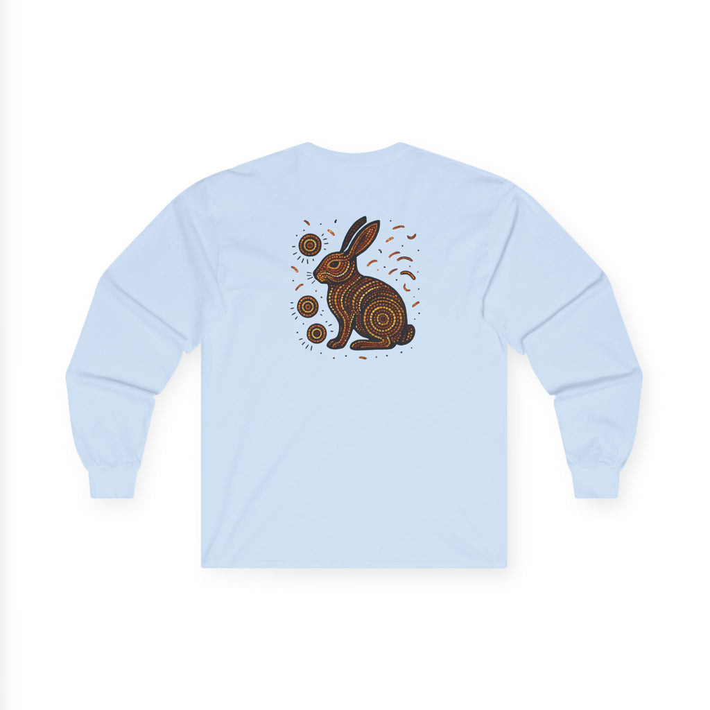 Long Sleeve Tee - Spark Kindness Rabbit Pointillism Design