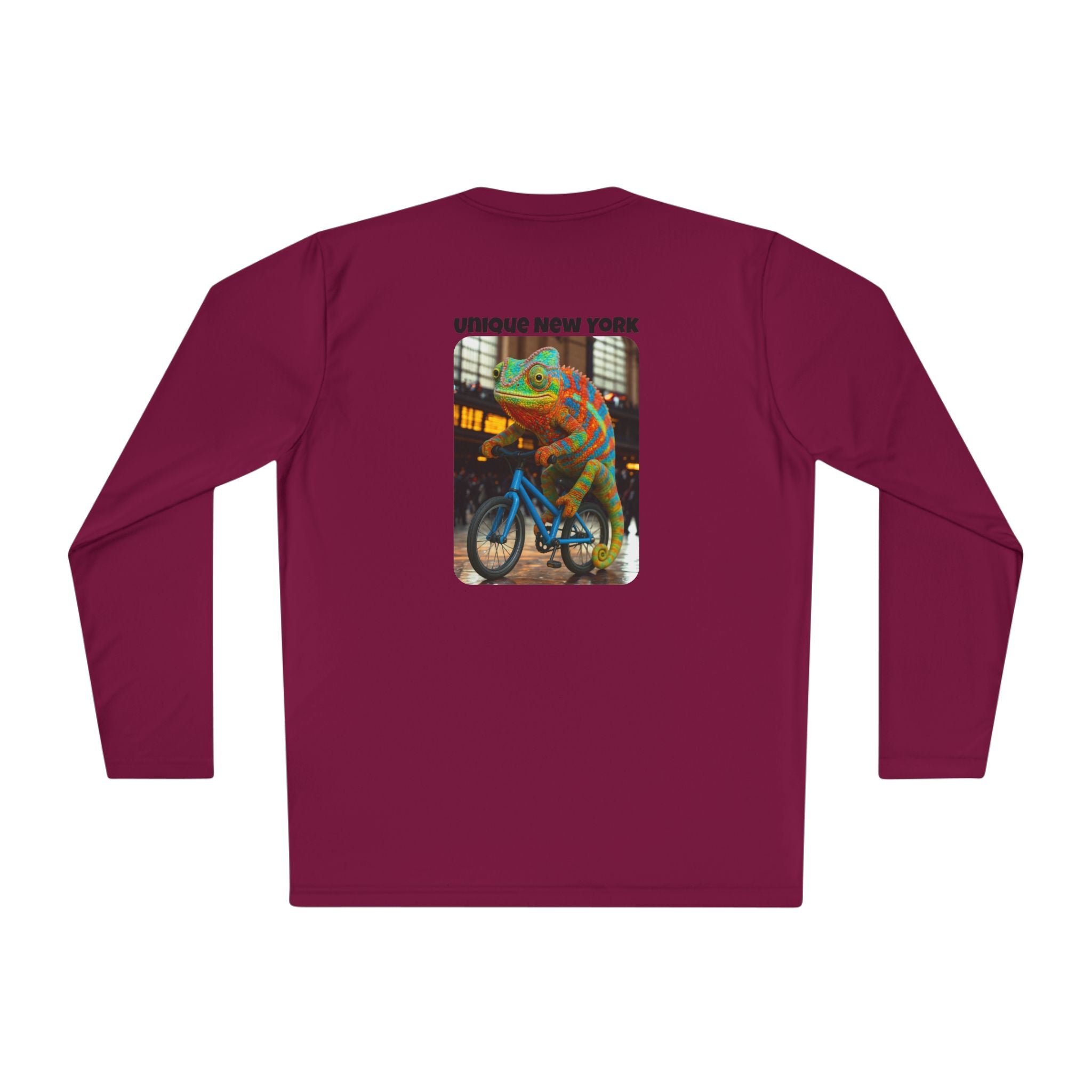 Retro NYC Long Sleeve Tee, Unisex Lightweight T-Shirt, Vintage Bicycle Shirt, Graphic Tee Gift, Casual Wear for Travel