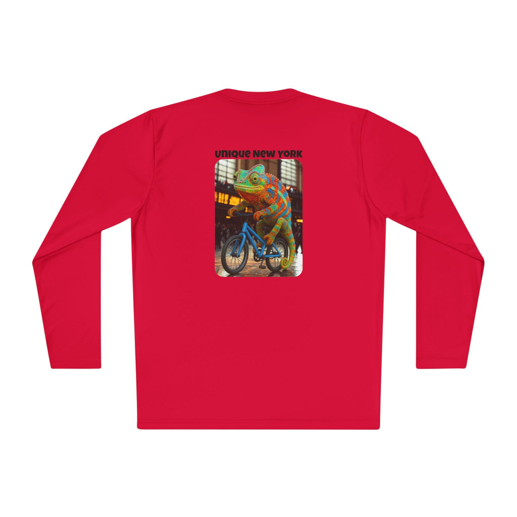 Retro NYC Long Sleeve Tee, Unisex Lightweight T-Shirt, Vintage Bicycle Shirt, Graphic Tee Gift, Casual Wear for Travel